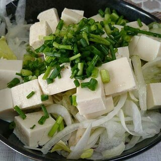 豆腐とオニオンサラダ